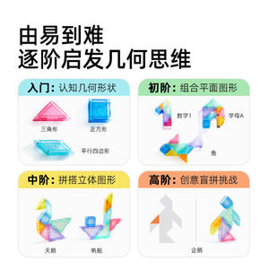 Bloques de construcción magnéticos Mideer Tangram 3D para niños, juguete educativo para estimular el cerebro, a partir de 3 años. - Product Image 5