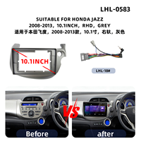 Cadre audio de voiture le plus vendu pour HONDA JAZZ 2008-2013 RHD, kit de panneau stéréo de voiture, cadre de navigation GPS, cadre d'autoradio Android