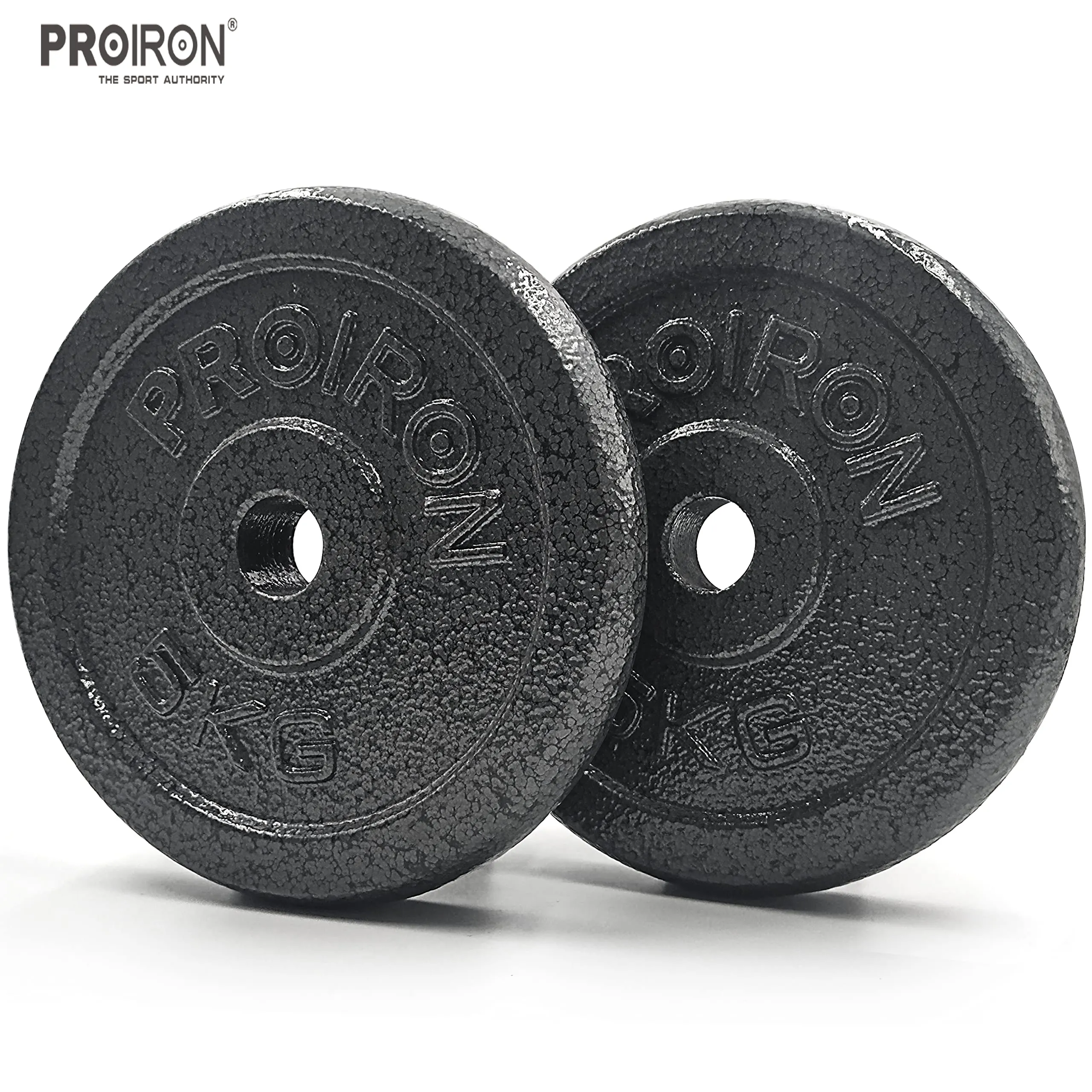 Ijzer 2*5Kg Gietijzeren Barbell Platen Gewichtheffen Platen Fabriek Agent Wilde Gym Staal Standaard Barbell Platen