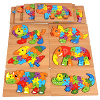 Rompecabezas de Animales de Madera, Juguetes Educativos para Preescolar, Rompecabezas Personalizados para Niños