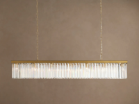 Lustre rectangulaire français en cristal K9, lampe suspendue design américaine E12 en acier pour salle d'exposition, vitrine, hôtel, intérieur