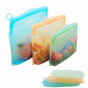 waterproof leak proof 100% silicone reusable sandwich pack of 6 silicon storage bag silicone food bags for tools and toys