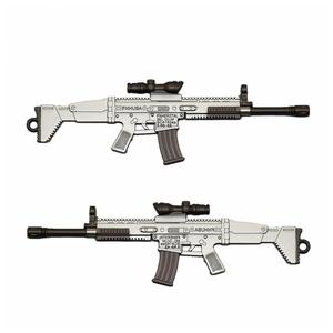 Venta caliente de plata personalizado arma de caza <span class=keywords><strong>Rifle</strong></span> de <span class=keywords><strong>francotirador</strong></span> pistola de Metal llavero - Product Image 1