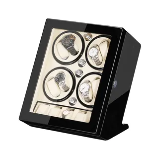 Produsen grosir kotak Winder posisi jam tangan 4 hitam berkualitas tinggi jam tangan mekanik otomatis