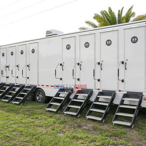 럭셔리 빅 8 스톨 화장실 트레일러 휴대용 욕실 트레일러 화장실 야외 공중 화장실 파티 결혼식 이벤트 - Product Image 2