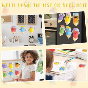 Nuevo lindo lápiz en forma de pegatinas de conveniencia manuales pegatinas decorativas de dibujos animados notas de aprendizaje pegatinas de conveniencia - Product Image 5