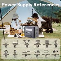 Onduleur à onde sinusoïdale pure 1200W 960Wh avec contrôleur de charge solaire MPPT démarreur et port RV