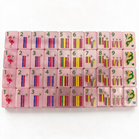 Jeu de Mahjong Moderne Pliable et Portable de Luxe Personnalisé et Coloré à Quatre Niveaux, 160 Tuiles de Mahjong Américain en Acrylique pour 4 Joueurs