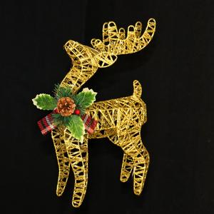 2025년 크리스마스 불빛 철제 별 모양 순록 장식, 배터리 작동식 LED 트리 장식 및 헤드업 조명 - Product Image 6
