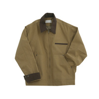 Veste de travail robuste pour homme, coupe oversize, style vintage décontracté, impression de logo personnalisée, en toile délavée, col rabattable, type bomber
