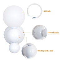 Support OEM/ODM – Applique murale moderne en fer forgé avec boule roulante, ampoule G9, pour salon
