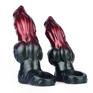 Premio in Silicone manica dildo per gli uomini morbido cane palle Bump Dot lungo grassetto letto giocattolo del sesso con Spermus anello di punta per adulti pene Wear - Product Image 2