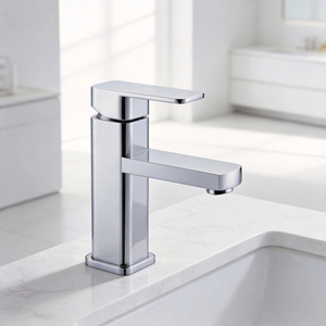 <b>Basin</b> Faucet <b>Single</b> Handle Brass Valve Core Deck Mounted <b>Single</b> Hole Hot Cold Water <b>Tap</b> - Product Image 3