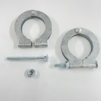 AGRIESO Équipement pour la volaille Système d'alimentation automatique Collier de serrage de tuyau d'alimentation 45mm 3 mètres Connecteur de tube rond Collier rond réglable