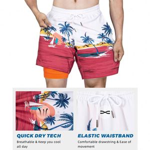 Wholesale Customizable Leopard Print Quick Dry 100% Polyester <b>Men's</b> Swim <b>Trunks</b> & Boardshorts <b>for</b> Summer Surfing - Product Image 3