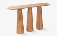 Table console en bois massif fonctionnelle et élégante, conçue avec une élégance moderne pour une utilisation dans l'entrée, le couloir, le salon, les espaces d'hôtel