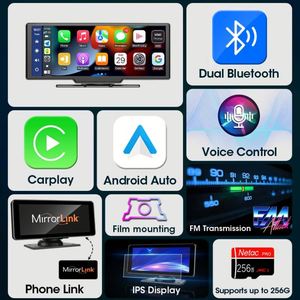 Beloauto Écran tactile IPS 10,26 pouces 4K WiFi GPS CarPlay sans fil Double objectif Caméra embarquée avant/arrière Enregistreur vidéo Vision nocturne 1 an - Product Image 2