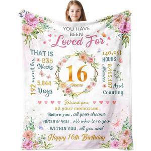 <b>Blue</b> Sweet Heart Flannel Blanket <b>Throw</b> Blanket Nap Blanket Fade Resistant Lightweight for Home Office Nap Custom Print - Product Image 6