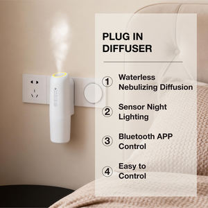 Difusor de aromas inteligente sin agua con control por aplicación, luz LED, difusor de fragancias para habitación, uso doméstico, se enchufa a la pared. - Product Image 2