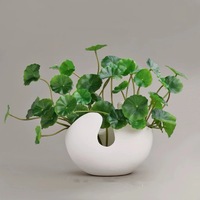 Feuilles artificielles de Begonia à 18 feuilles, plantes vertes artificielles, petites feuilles de lotus, plantes de pennywort, petit bonsaï, décoration de bassin de cour