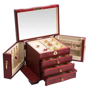 Personalizado de moda de estilo europeo atractivo diseño de madera de la joyería caja de almacenamiento con cerradura - Product Image 3