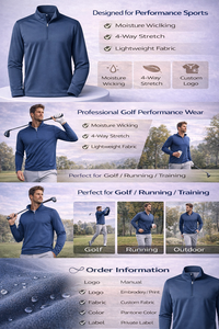 Sweat-shirt de course personnalisé à col zippé, léger, à séchage rapide, respirant, pour l'entraînement en extérieur et les performances sportives - Product Image 2