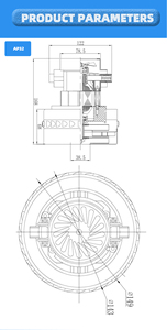 Moteur sans balais Faradyi pour <span class=keywords><strong>aspirateur</strong></span>, moteur d'<span class=keywords><strong>aspirateur</strong></span> sec et humide, moteur AC/DC - Product Image 6