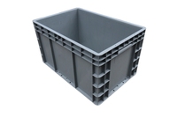 JOIN EU Caisse de Manutention Robuste en Plastique Empilable, Bac de Stockage à Parois Droites, Caisses d'Expédition Personnalisables (Couleur et Logo)