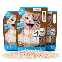 Litière pour chat en tofu naturel en gros OEM, à base de plantes, super absorbante, agglomération forte, écologique et jetable aux toilettes