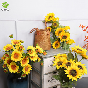 Bouquet de tournesols artificiels 85 cm, fleurs en soie haute simulation, décoration intérieure, accessoires de photographie - Product Image 4