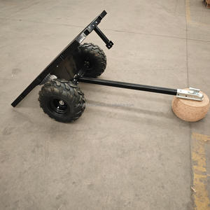 Tugas berat 545kg ATV Ride-on mesin pemotong Dump <span class=keywords><strong>Cart</strong></span> Quad Garden Tip Trailer dapat disesuaikan baja OEM struktur tertutup untuk sepeda motor - Product Image 3