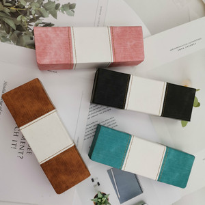 Simple Rectangle Semi Hard <b>Eyeglasses</b> Case Solid Color 3-5.9in Storage For Glasses <b>Frames</b> - Product Image 2