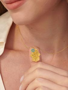 Новое 2026 ювелирные изделия из нержавеющей стали Allah Ayatul Kursi ожерелье арабские мусульманские водонепроницаемые Модные ожерелья оптом - Product Image 2