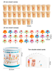 Ice Cream Đồ Chơi Chơi Set Mầm Non Hoạt Động Học Tập Đếm Và Phù Hợp Với Thư Trò Chơi Montessori Xếp Chồng Đồ Chơi Cho Trẻ Em 3-5 - Product Image 6