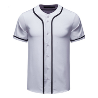 T-shirt de sport en jersey uni à col en V personnalisé avec logo, manches courtes pour homme, uniforme de softball et de baseball, doux et confortable, vente en gros