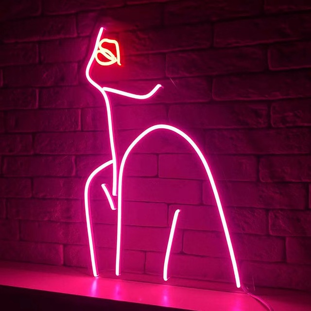 Sexy Nude Woman Neon Sign LED Light Arcade BAR Home Party Art Hotel Vibe Lamps Y2k Teen Gamer Room Wall Decoration Items