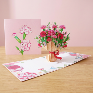 Handmade 3D Pop Up Flower Bouquet Greeting Card Laser Cut Paper Craft for <b>Valentine</b> Day Mother's Day Gift - Product Image 3
