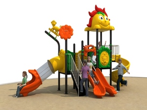 Structures de jeux d'extérieur pour enfants en <span class=keywords><strong>acier</strong></span> et plastique, toboggan en <span class=keywords><strong>acier</strong></span> pour garderies, maternelles, jardins, parcs, équipements de divertissement - Product Image 1