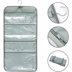 <b>Foldable</b> Clear Hanging Toiletry <b>Bag</b> 2.0-3.0L Cosmetic Organizer Storage Rectangle Minimalist PVC - Product Image 3