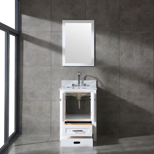 Meuble-lavabo de salle de bain haut de gamme de 24 pouces avec vasque en céramique et caractéristiques résistantes à l'eau - Product Image 2