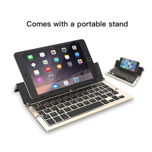 Clavier sans fil Bluetooth pour ordinateur portable et tablette, mini clavier portable en alliage d'aluminium pliable en trois parties, fabriqué par [Nom du fabricant] - Product Image 5