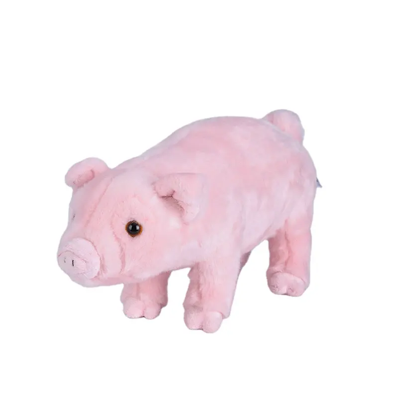 Simulation de cochon rose en peluche, animal en peluche, cochon mignon pour enfants, cadeau d'anniversaire, poupée en peluche cochon, jouets oreiller pour dormir, vente en gros