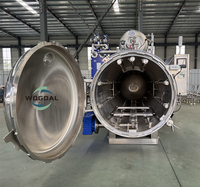 Stérilisateur horizontal en acier inoxydable pour aliments humides pour animaux de compagnie en conserve, autoclave, retort