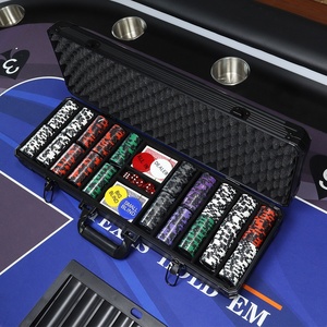 Offre Spéciale 500 pièces boîtier en aluminium noir avec logo boîte <span class=keywords><strong>vide</strong></span> durable pour le stockage de jetons de <span class=keywords><strong>poker</strong></span> de 40 43mm et d'accessoires de casino - Product Image 6