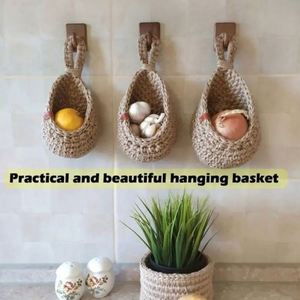 Tapiz de Macramé para Colgar en la Pared, Jardín Ecológico, Cesta de Flores, Macetas Grandes con Flores, Bambú y Decoración, Puerta Trasera Etíope - Product Image 2