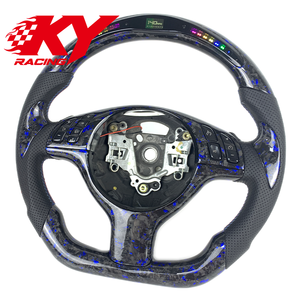Volant de course en fibre de carbone forgée avec LED et compte-tours, style racing, personnalisé pour BMW M3 E46 E39 E53 F10 F20 F30 F80 F82 X5 330ci 325i - Product Image 1