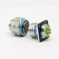 Connecteur circulaire étanche IP68 à 6 broches en alliage d'aluminium et acier inoxydable série D38999, coque en silicone, directement de l'usine YMYS