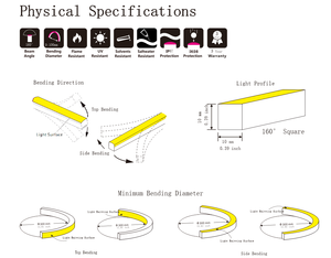 ไฟ LED ซิลิโคนนีออนเฟล็กซ์ ขนาด 16x16 มม. แบบมองจากด้านบน กันน้ำ IP67 แสงแบบเส้นโค้งงอได้ สำหรับป้ายโฆษณาและการใช้งานทางสถาปัตยกรรม - Product Image 6