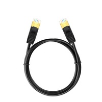 Kabel Patch Ethernet Ultra ramping Cat6A STP 10Gigabit, kabel jaringan tertipis kategori 6A berpelindung emas RJ45 36AWG