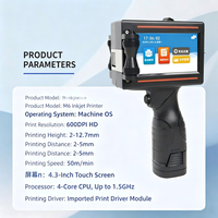 Imprimante jet d'encre portable M6 directe usine, machine de codage à écran tactile 4,3 pouces 600 dpi pour le marquage de date, code QR et logo